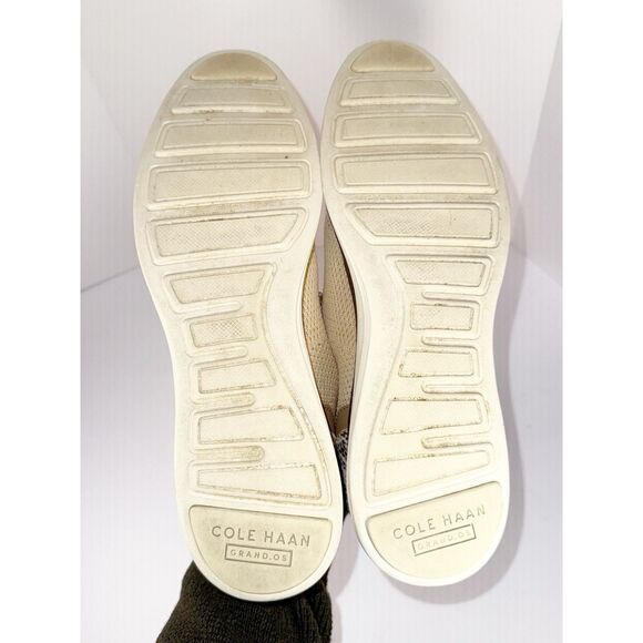 Cole Haan Original Grand Beige Lace Up Loafers Faux Snake Print Womens 10 B - Picture 9 of 16